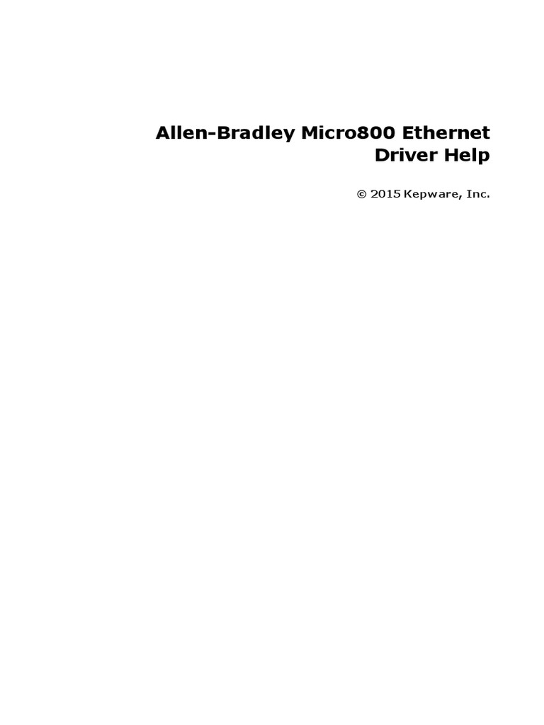 Allen Bradley Micro800 Ethernet Manual | PDF | Array Data Structure ...