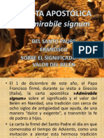 CARTA APOSTÓLICA Admirabile signum (presentacion)