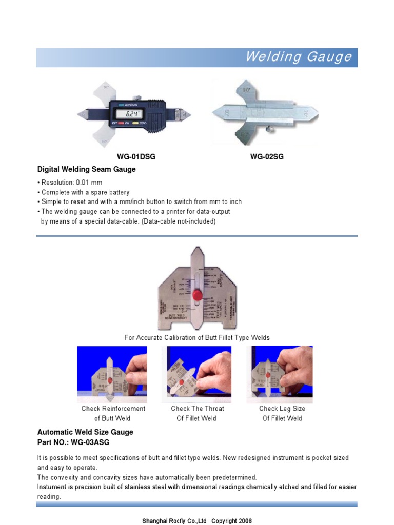 thumbnail image 2 of RIVERWELD Metric Weld Size Gauge - Accurate Calibration For Butt & Fillet Welds 2 of 4