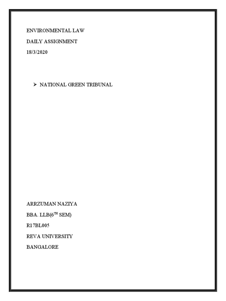 National Green Tribunal Overview | PDF | Tribunal | Social Institutions