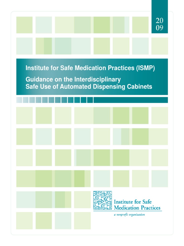 ISMP02BADC Guidelines0706 6 Automated Dispensing PDF Pharmacy Health Care