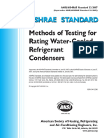 ASHRAE Standard 22-2007 - Methods of Testing For Rating Water-Cooled Refrigerant Condensers