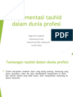 Implementasi Tauhid Di Dunia Profesi