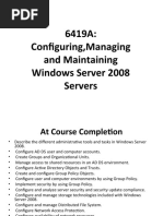 6419A: Configuring, Managing and Maintaining Windows Server 2008 Servers