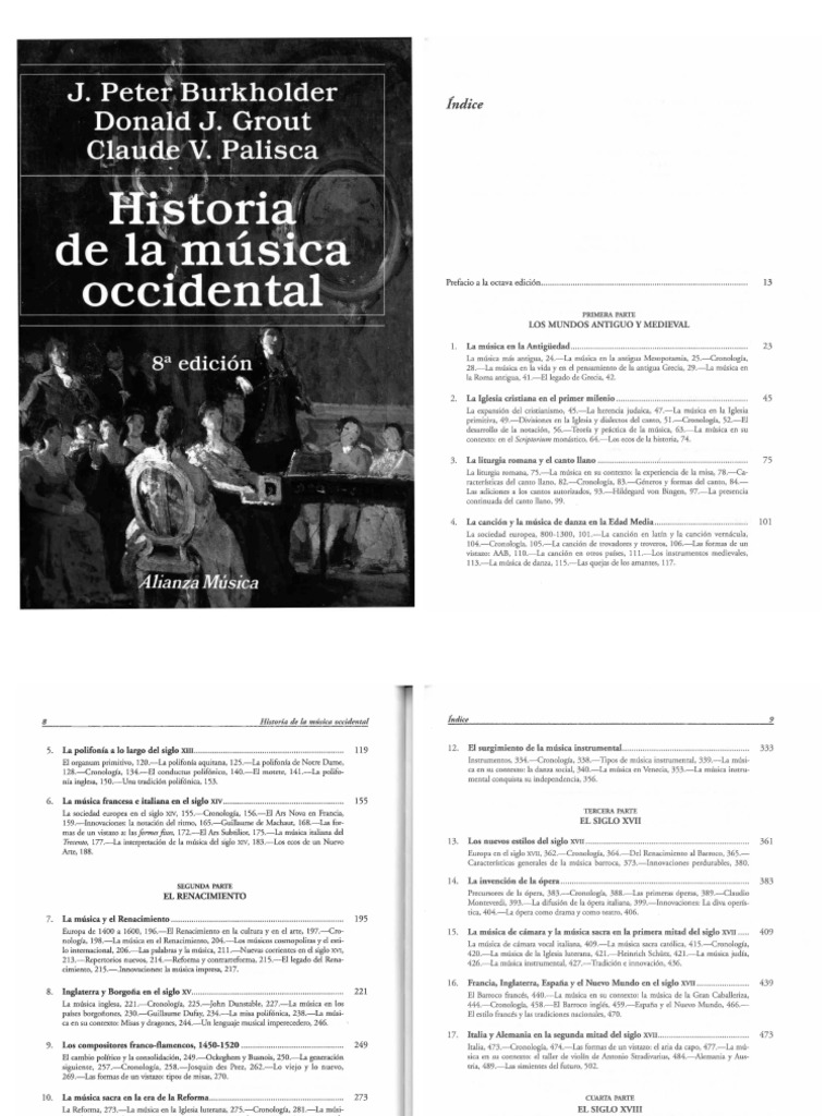 Historia de La MÃºsica Occidental 8va EdiciÃ³n (Heavy) | PDF