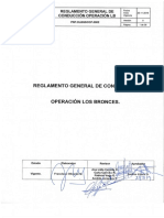 Reglamento General de Condución Operación Los Bronces 2019