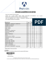 Certificado de Notas ProAndes