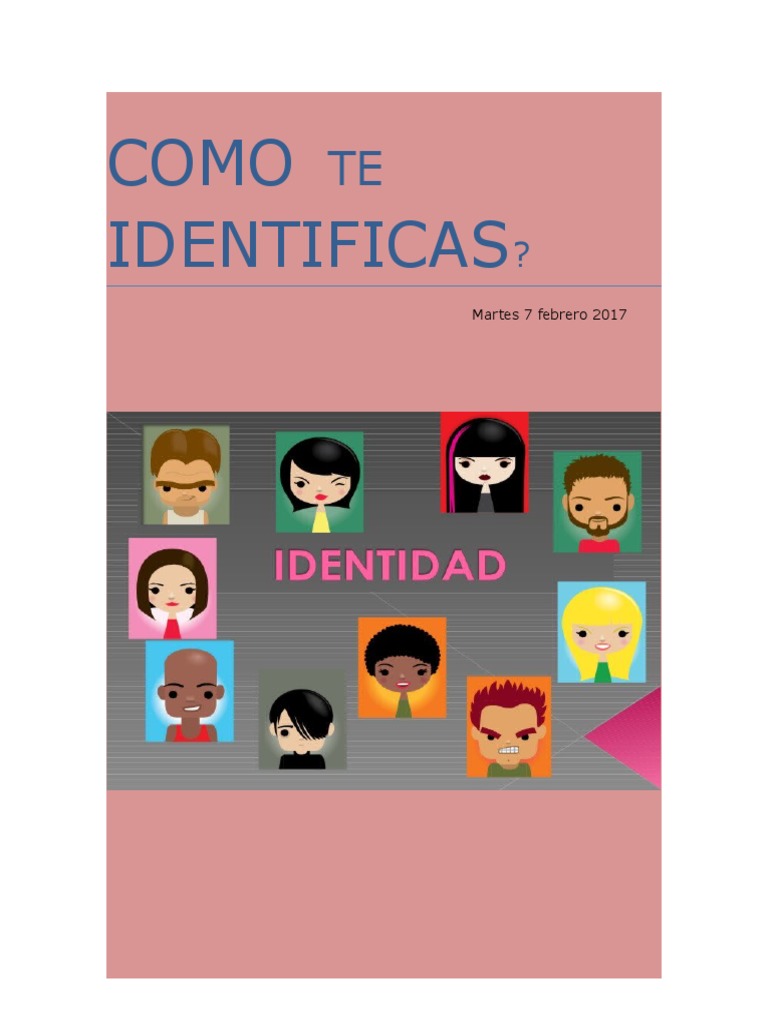 Como Te Identificas Pdf Sicología Conceptos Psicologicos
