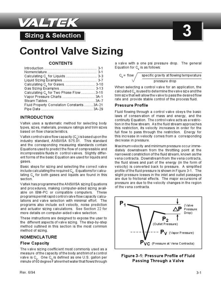 Control Valve Sizing Guide | PDF | Fluid Dynamics | Pressure