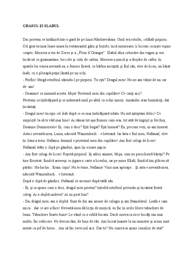 Grasul Şi Slabul | PDF