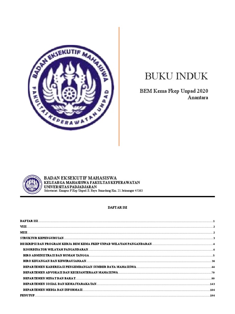 Buku Induk Bem Kema Fkep Unpad Wilayah Pangandaran Docx