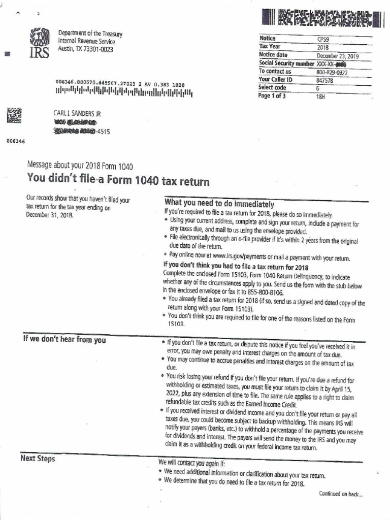 Irs Cp59 2018 Published