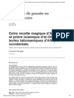 Entre Recette Magique d'Al-Bûnî Et Prière Islamique d'Al-Ghazali - Textes Talismaniques D'afrique Occidentale