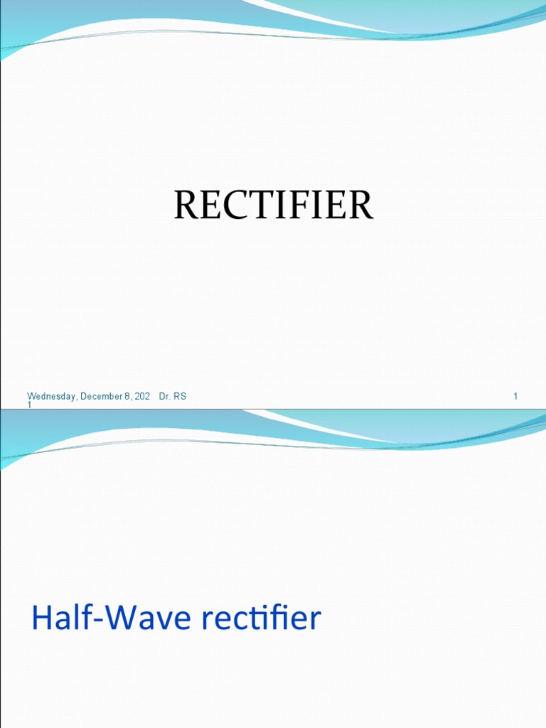 Rectifier and Filters | PDF | Electrical Engineering | Rectifier