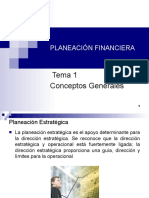 Planeacion Financiera - Conceptos Generales