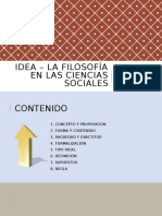 IDEA – LA FILOSOFÍA EN LAS CIENCIAS SOCIALES