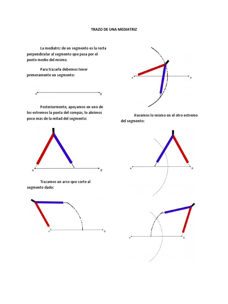 Trazo de Una Mediatriz Formas geométricas Geometría