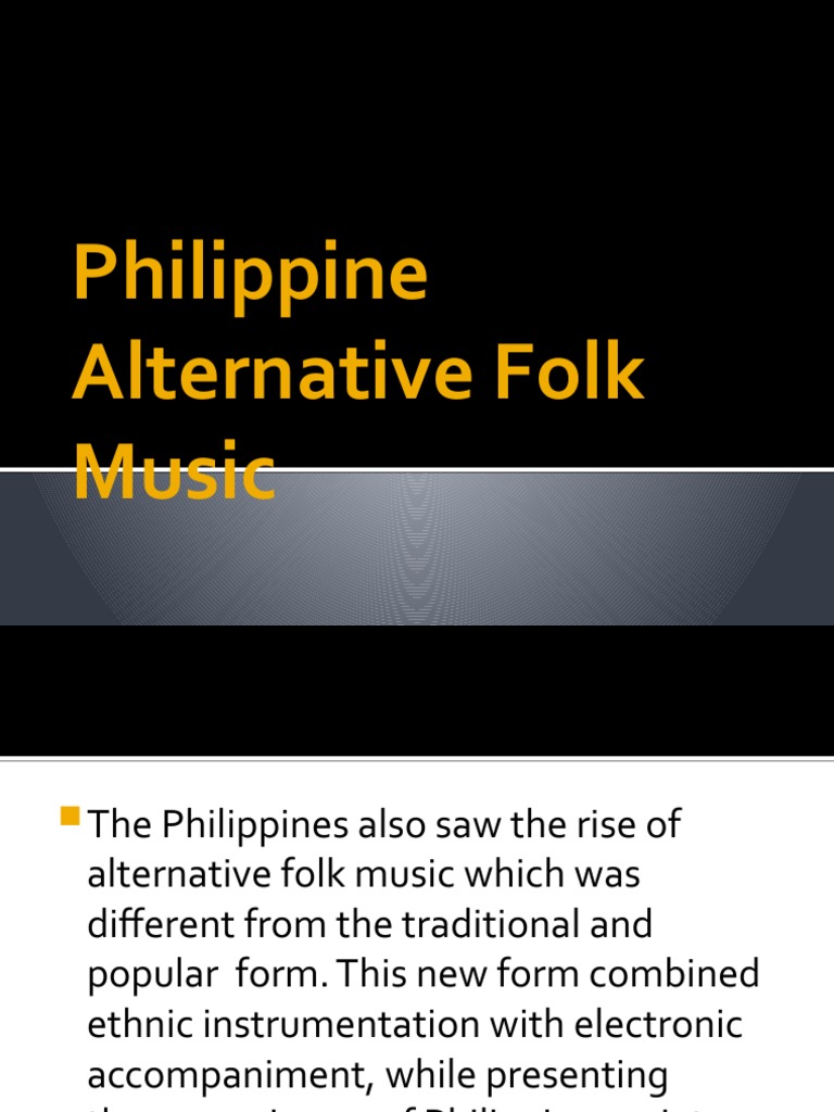 Philippine Alternative Folk Music PDF