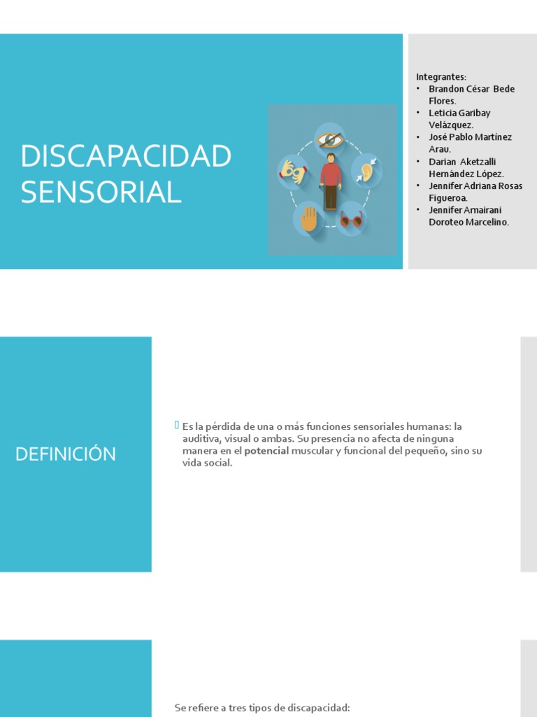 Discapacidad Sensorial: Causas y Tipos | PDF | Visión | Ciencias de la ...