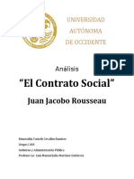 Análisis El Contrato Social de Juan Jacobo Rousseau.