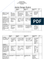 Web Design Rubrics