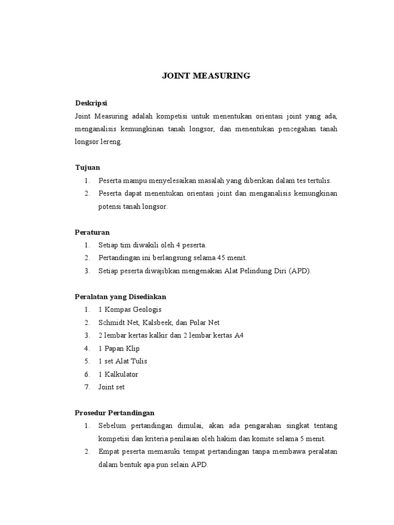 Joint Measuring | PDF