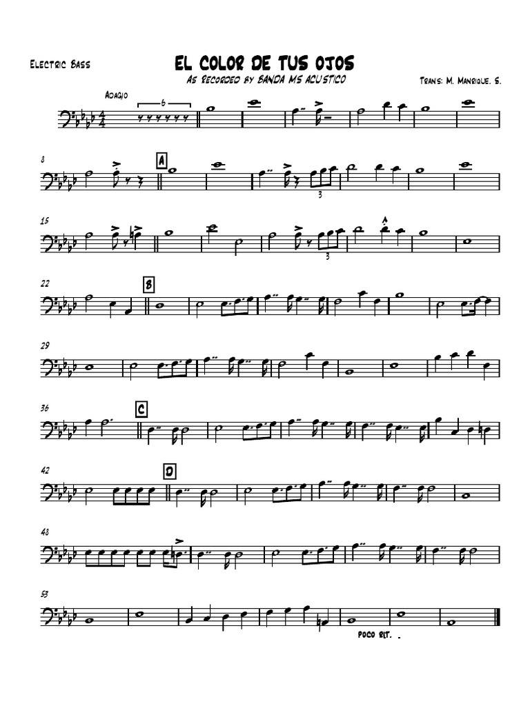 Acordes y partitura: El Color de Tus Ojos | PDF | Competiciones de ...