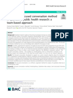 Utilizing The Focused Conversation Method in Qualitative Public Health Research A Team Based Approach
