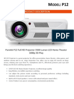 Punnkk P12 3500 Lumen 1080p Home Theater Projector