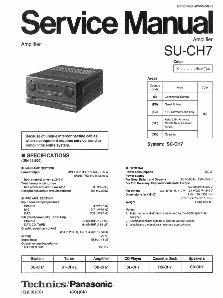 Technics Su v7x | PDF