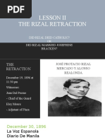 GERPH-18-TF - Lesson II The Rizal Retraction