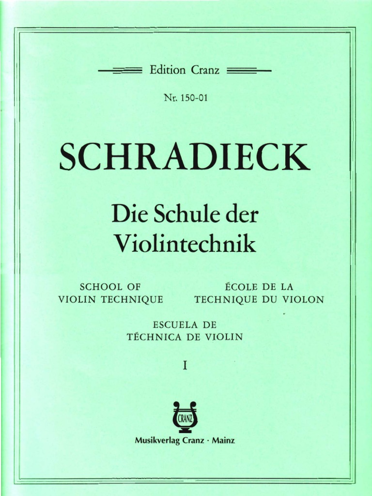 Schradieck - School of Violin Technics - Book I | PDF