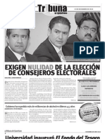 Exigen Nulidad de la elección de los consejeros electorales‏