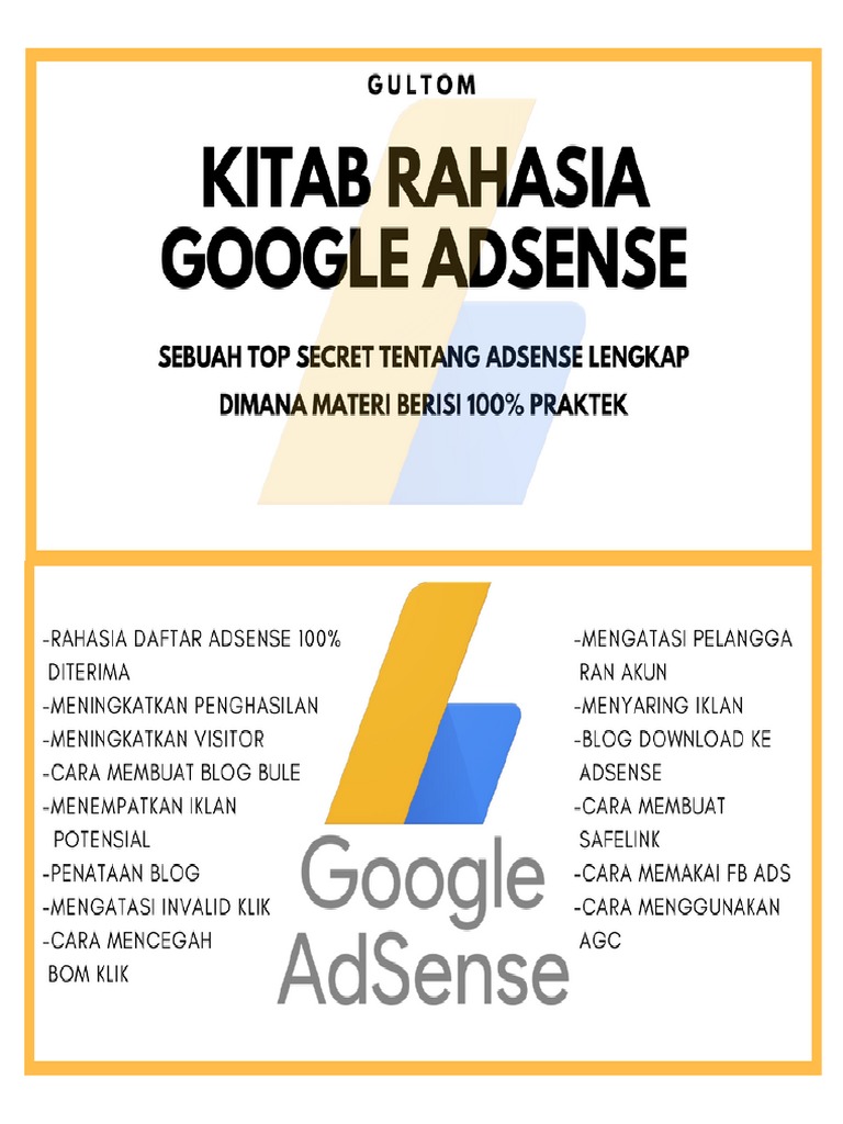 Rahasia Sukses Bermain Adsense PDF: Panduan Lengkap dari Pemula hingga Mahir