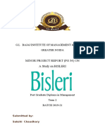 Bisleri Minor Project