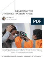 Eight Emerging Lessons: From Coronavirus To Climate Action