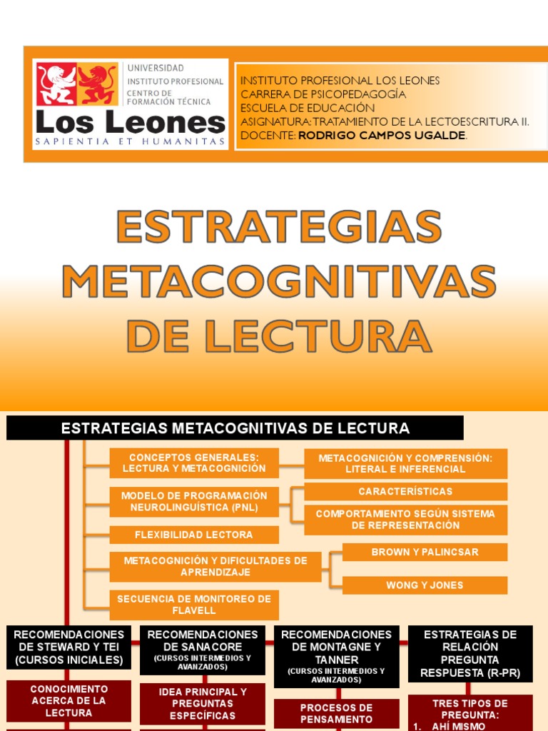 Estrategias Metacognitivas de Lectura PDF | PDF | Teoria de la mente ...
