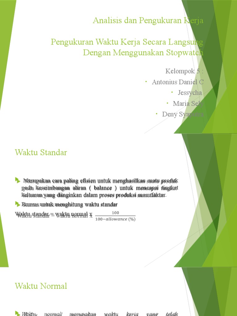 Analisis Dan Pengukuran Kerja | PDF | Metode & Bahan Ajar | Komputer