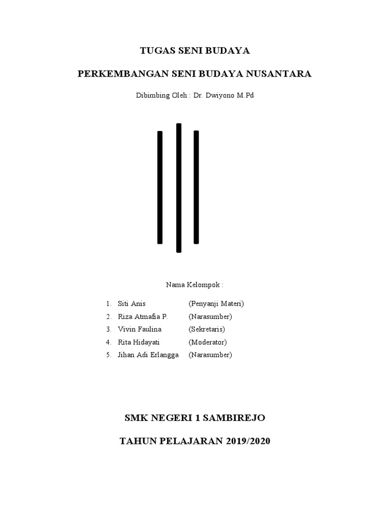 Makalah Perkembangan Seni Budaya Docx