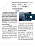 STUDY & PERFORMANCE OF METAL ON METAL HIP IMPLANTS