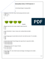 Soal Matematika Kelas 2 SD Semester 1