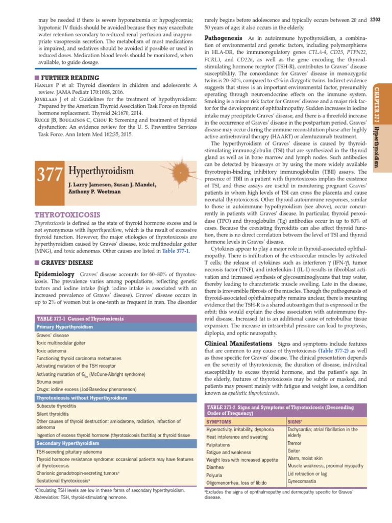 Hyperthyroidism Overview and Management | PDF | Hyperthyroidism ...