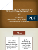 Kedudukan Dan Fungsi Akal Dan Wahyu Dalam Memahami