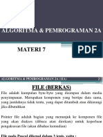 Algoritma & Pemrograman 2A (1IA) - Materi 7 PDF