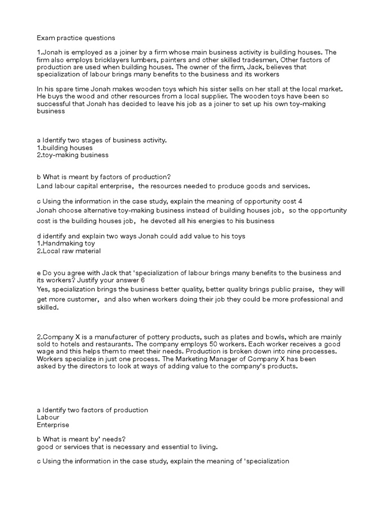 Exam Practice Pdf Labour Economics Brand