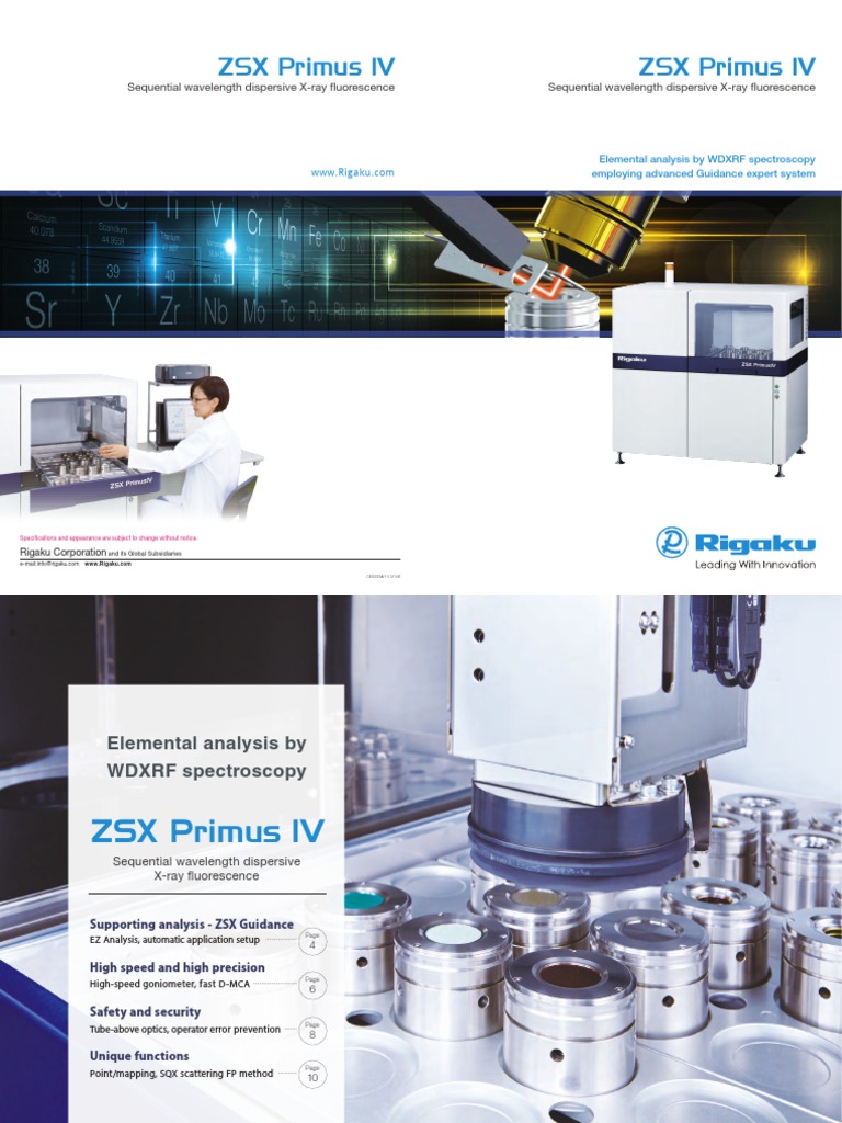 Elemental Analysis Using Wavelength Dispersive XRay Fluorescence