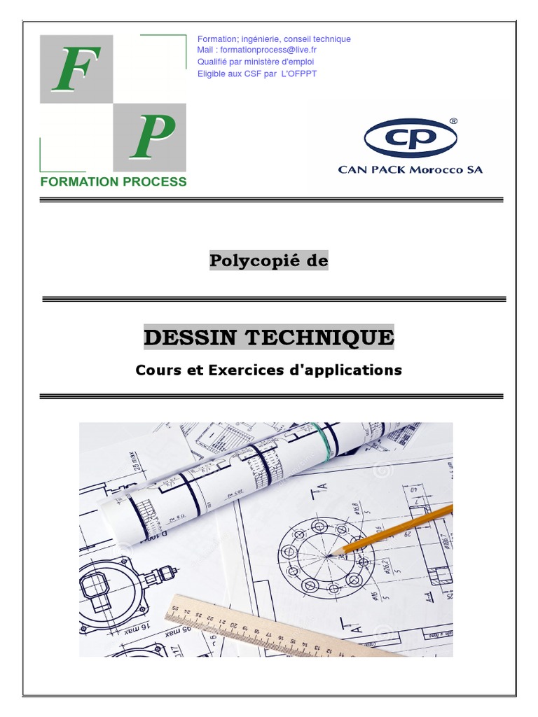 Comment Dessiner Un Passage D un Schema Fonctionnement D une Piece Polycopie Dessin Industriel PDF | PDF | Dessin technique | Perpendicularité