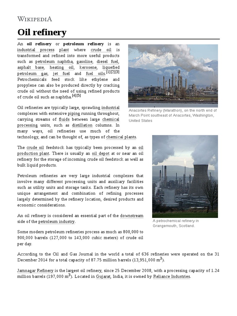 Oil Refinery Pdf Pdf Oil Refinery Cracking Chemistry