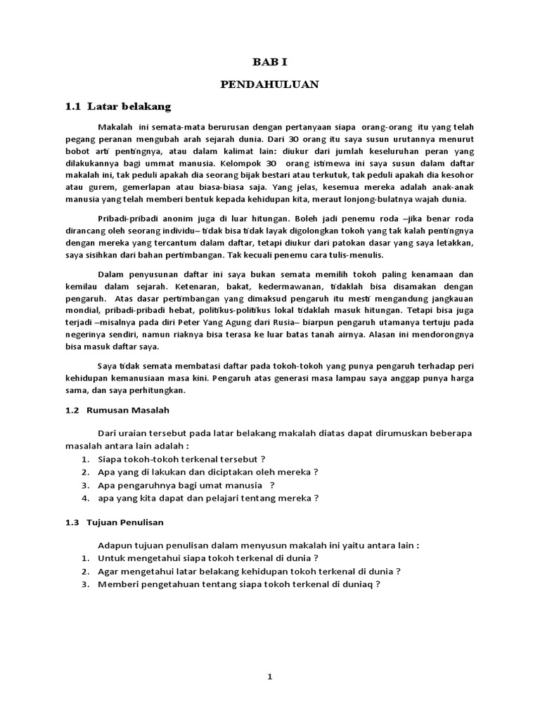 Makalah 30 Tokoh Dunia