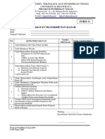 FORM 11 Persyaratan Transkrip Dan Ijazah PDF